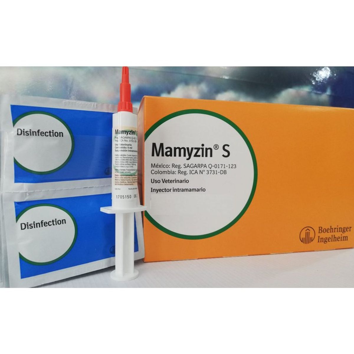 BOEHRINGER INGELHEIM - Mamyzin S Antibiotico Inyectable Bovinos Jeringa 5Ml