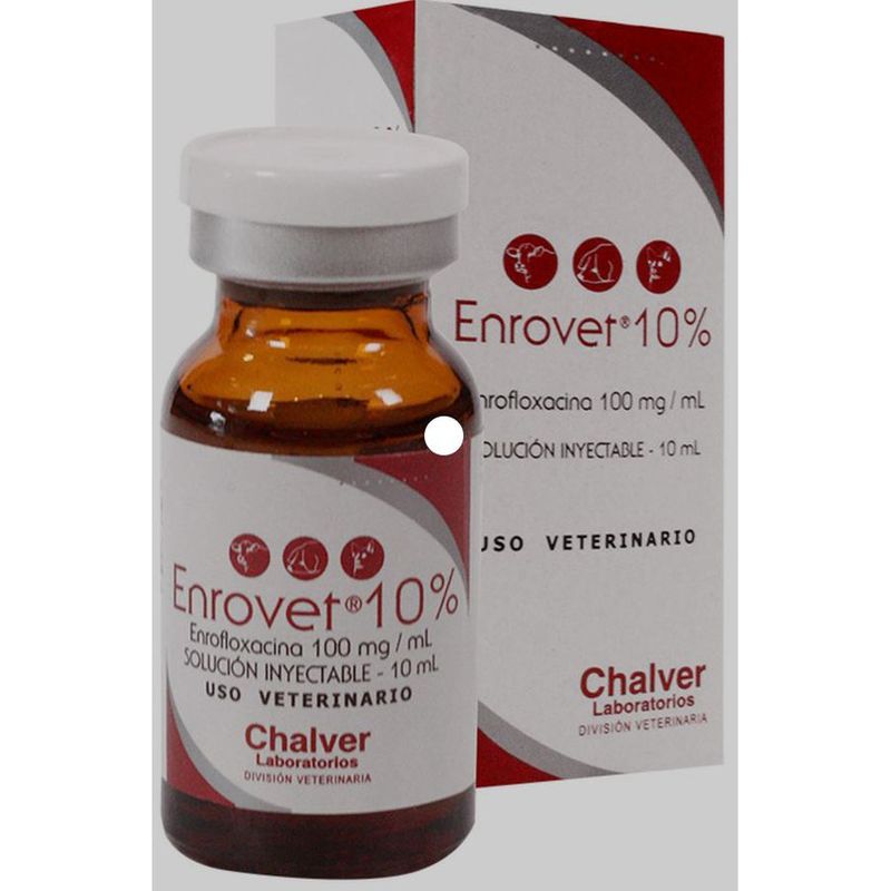 BOEHRINGER INGELHEIM - Enrovet 10 Antibiotico Inyectable Bovinos Porcinos Aves 10Ml