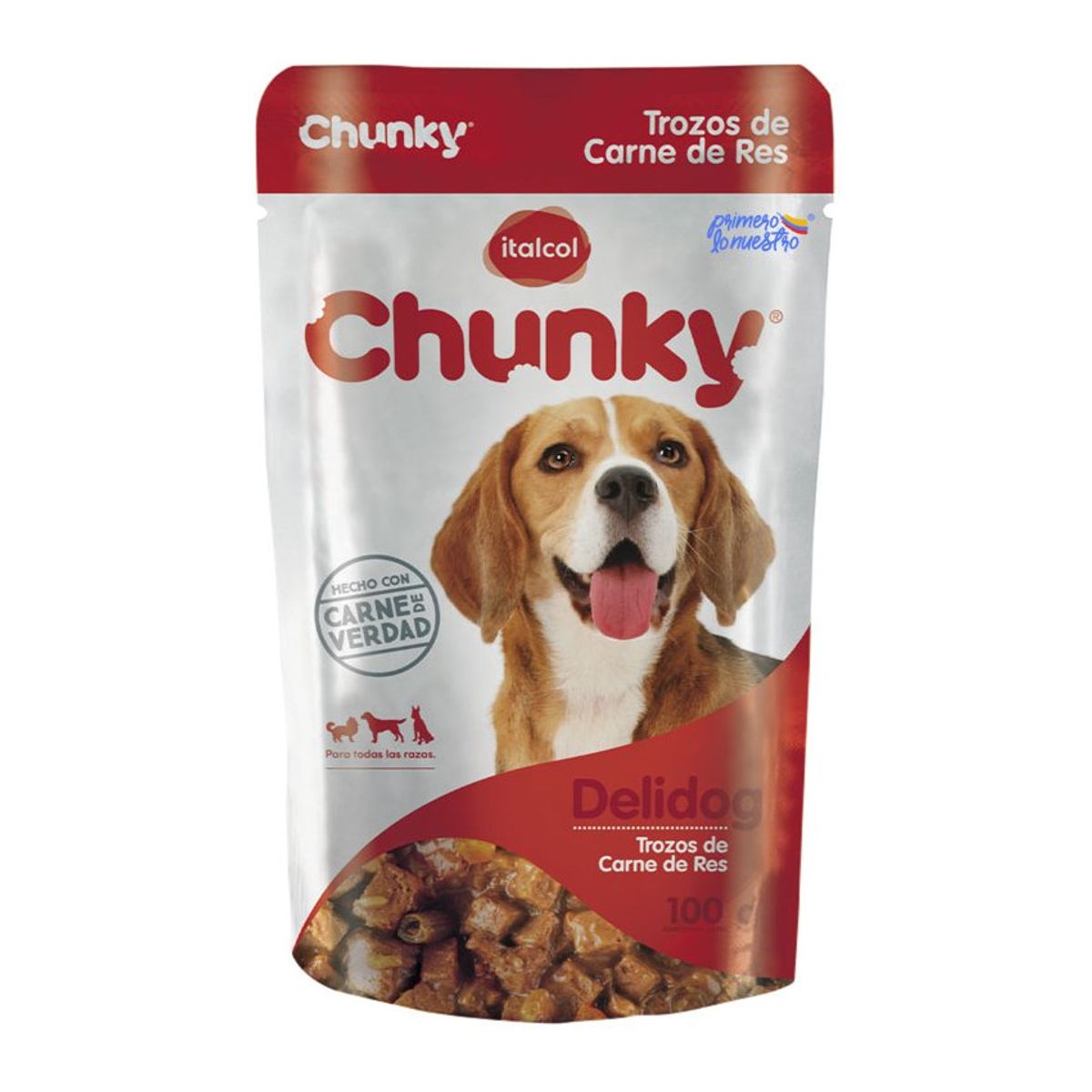 CHUNKY - Chunky Delidog Comida Humeda Trozos De Res 100G