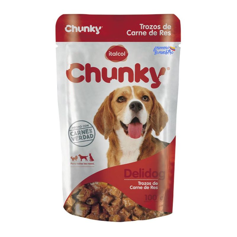 CHUNKY - Chunky Delidog Comida Humeda Trozos De Res 100G