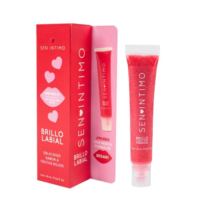 SEN INTIMO - BRILLO LABIAL CON FEROMONAS X 20 ML CEREZA SEN INTIMO