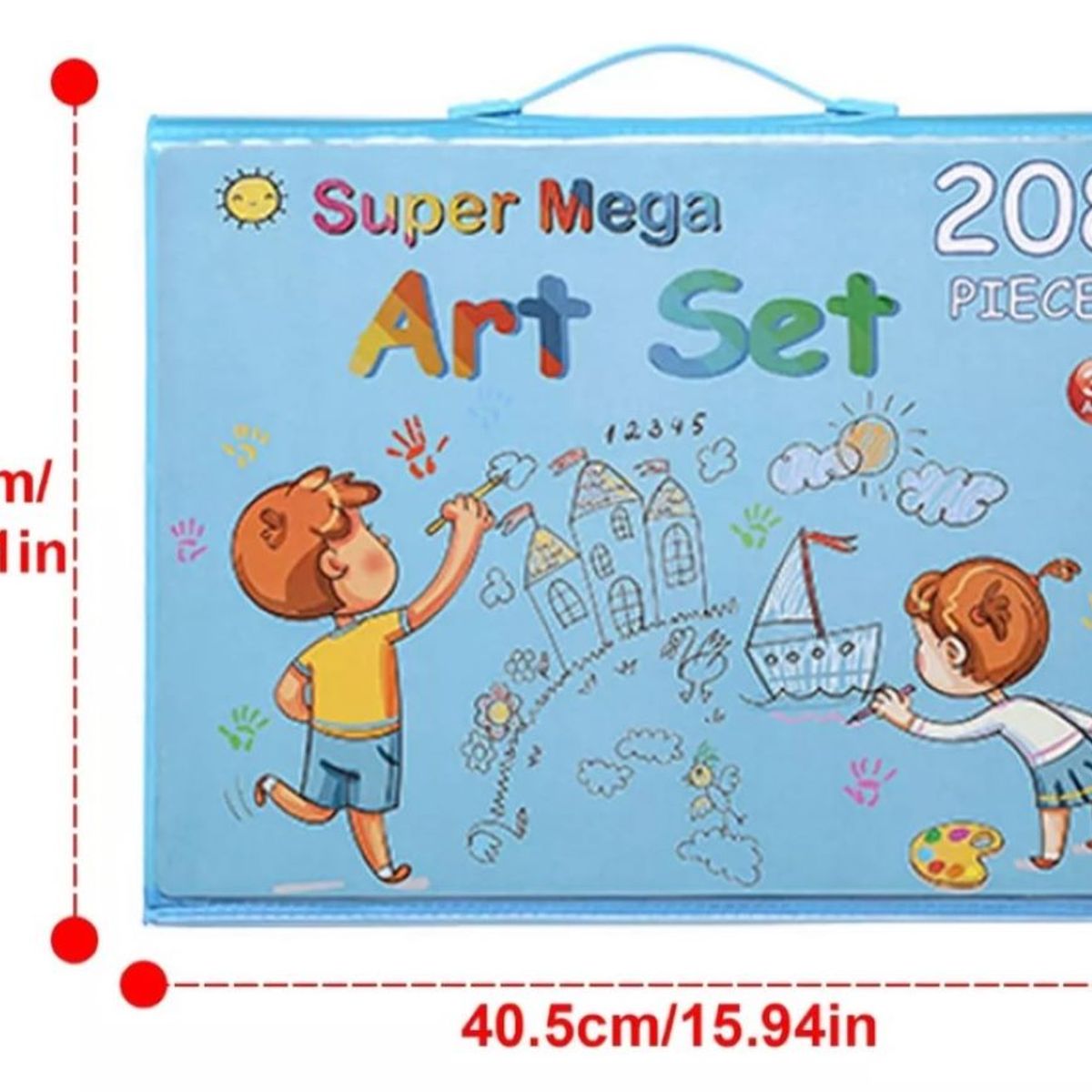 GENERICO - Set De Arte Maleta Para Niños 208 Piezas Creatividad Dibujo