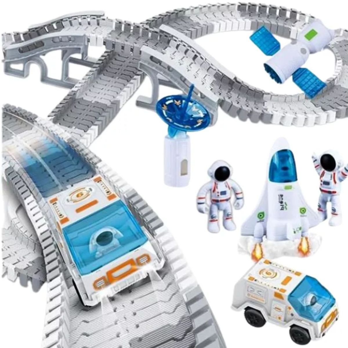 MAZUGI - Pista Astronauta Nave Carro Espacial 142 Pcs Juguete Navidad
