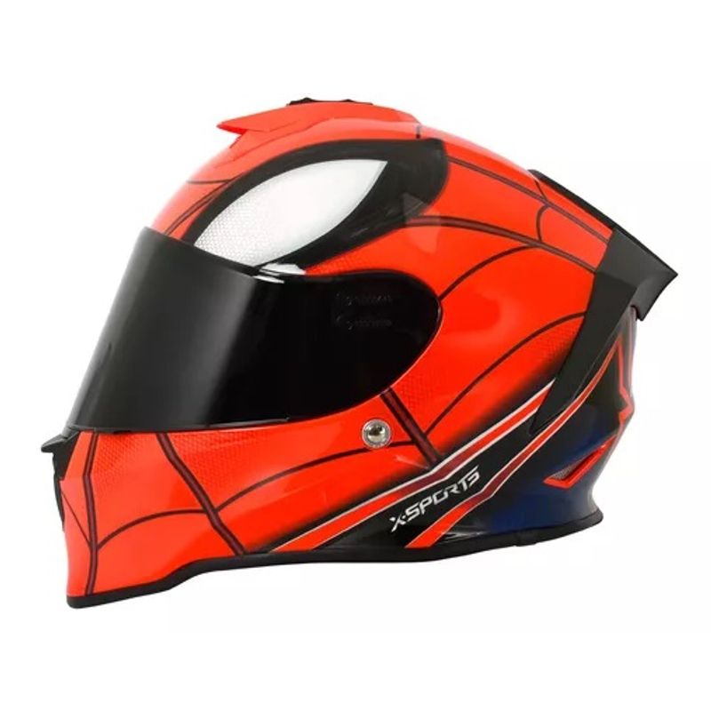 X SPORTS - Casco Xsports V151 Spider-man Rojo+visor Adicional Talla S