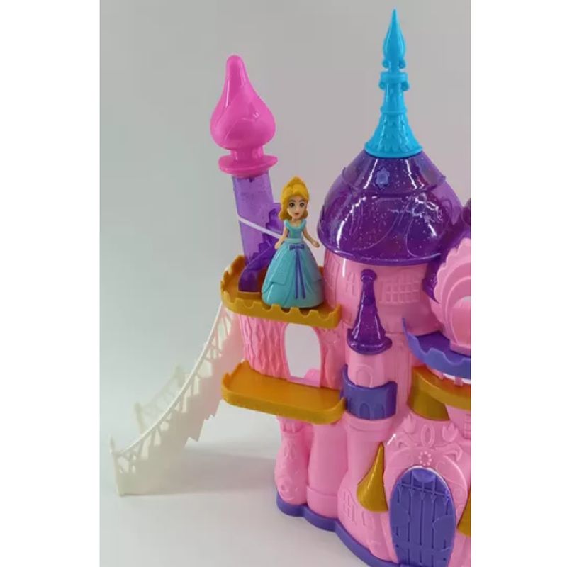 GENERICO - CASTILLO JUGUETE LUZ Y SONIDOS CON ACCESORIOS ROSA SG29072