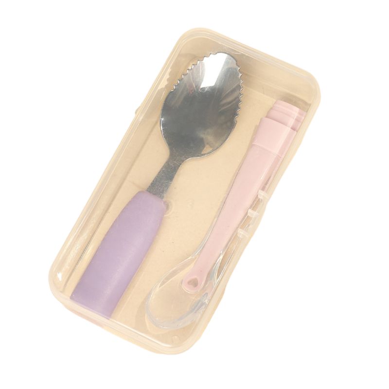 GENERICO - Cuchara en Silicona Plegable Para Bebe Doble Función 2 En 1