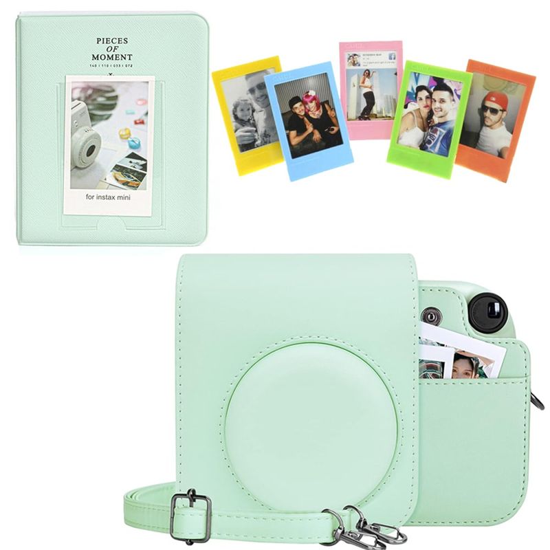 GENERICO - Combo Verde Instax Mini 12 Estuche + Álbum + Marcos