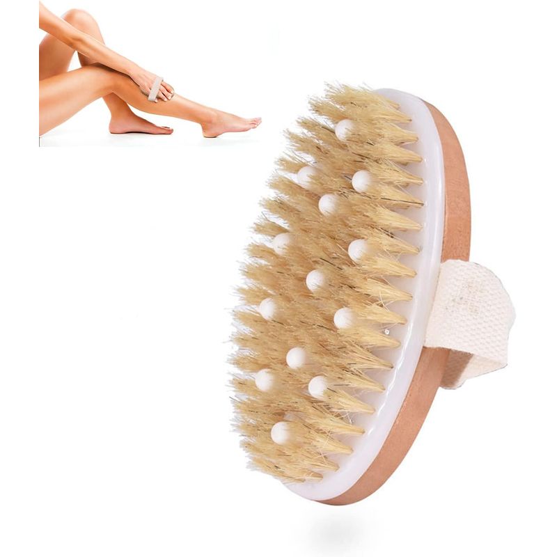 GENERICO - Cepillo Exfoliante Corporal de Cerdas Naturales