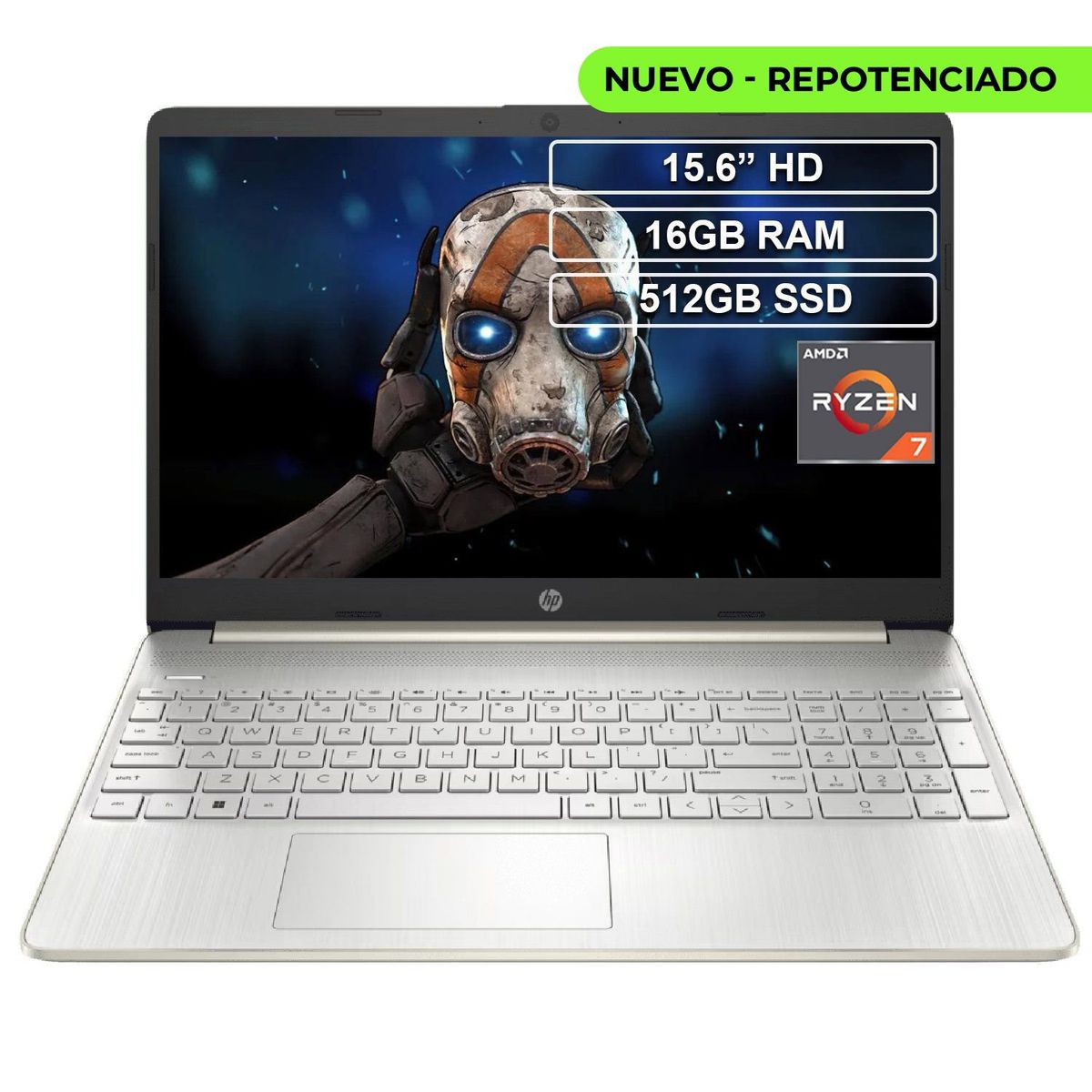 HP - Portátil HP 15-ef2525la Ryzen 7 5700U 16GB 512GB HD 15.6”