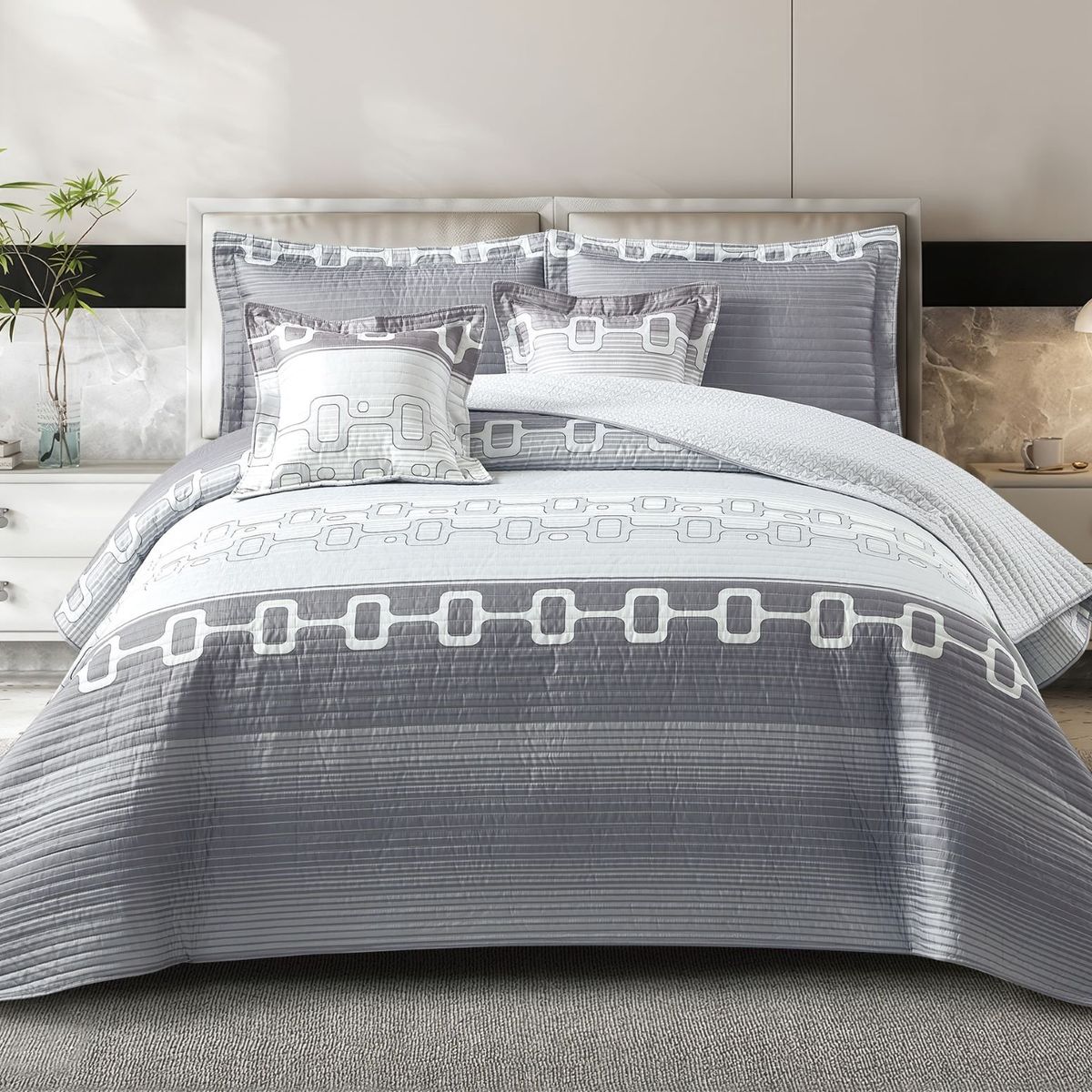 REALTEX - Colcha Real Tex Línea Europea Microfibra Estampada – 6037