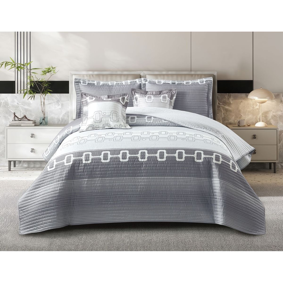 REALTEX - Colcha Real Tex Línea Europea Microfibra Estampada – 6037