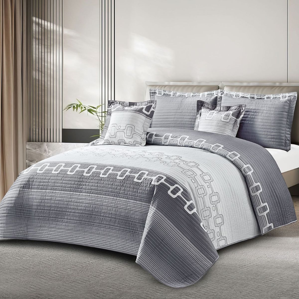 REALTEX - Colcha Real Tex Línea Europea Microfibra Estampada – 6037