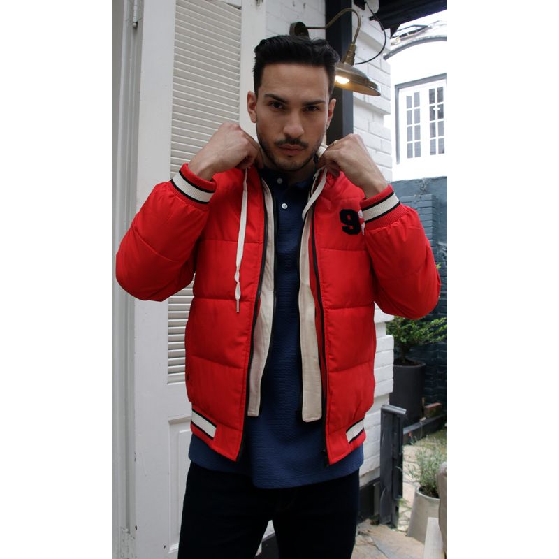 L Y H - Chaqueta Para Hombre Rojo Marca L&H
