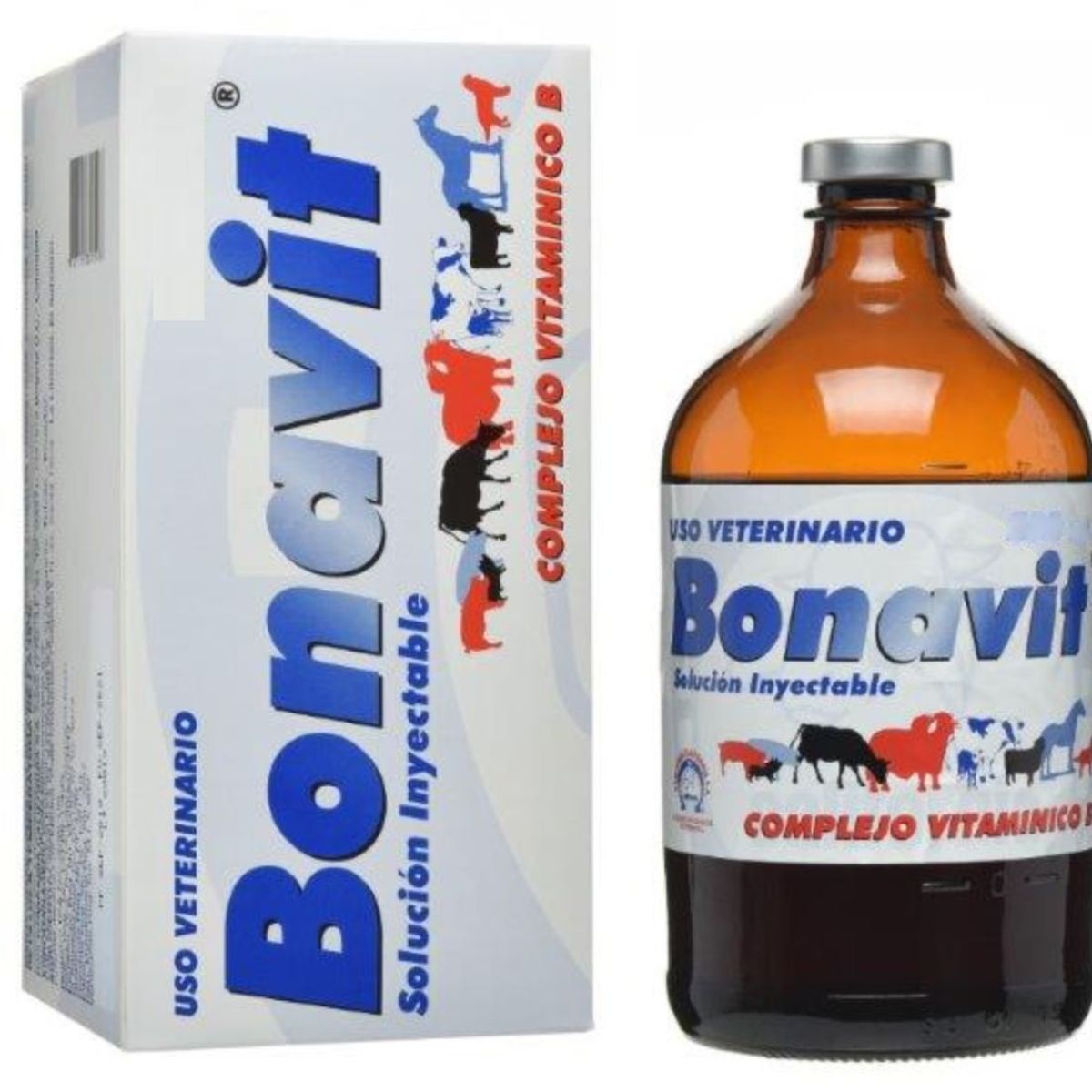 BOEHRINGER INGELHEIM - Bonavit Inyectable Vitaminas Bovinos Y Otros Animales 500Ml