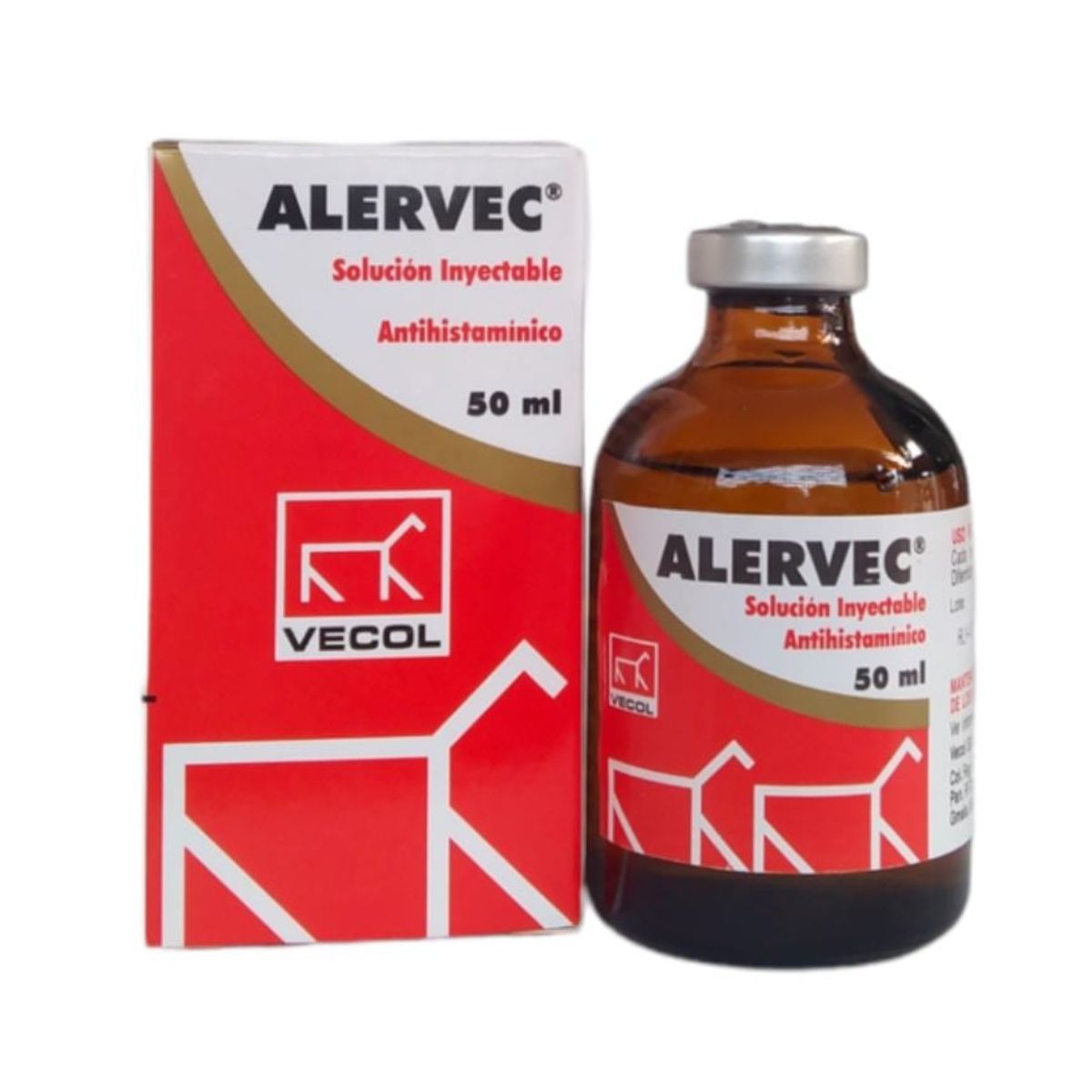 BOEHRINGER INGELHEIM - Alervec Antihistaminico Inyectable x 50ml