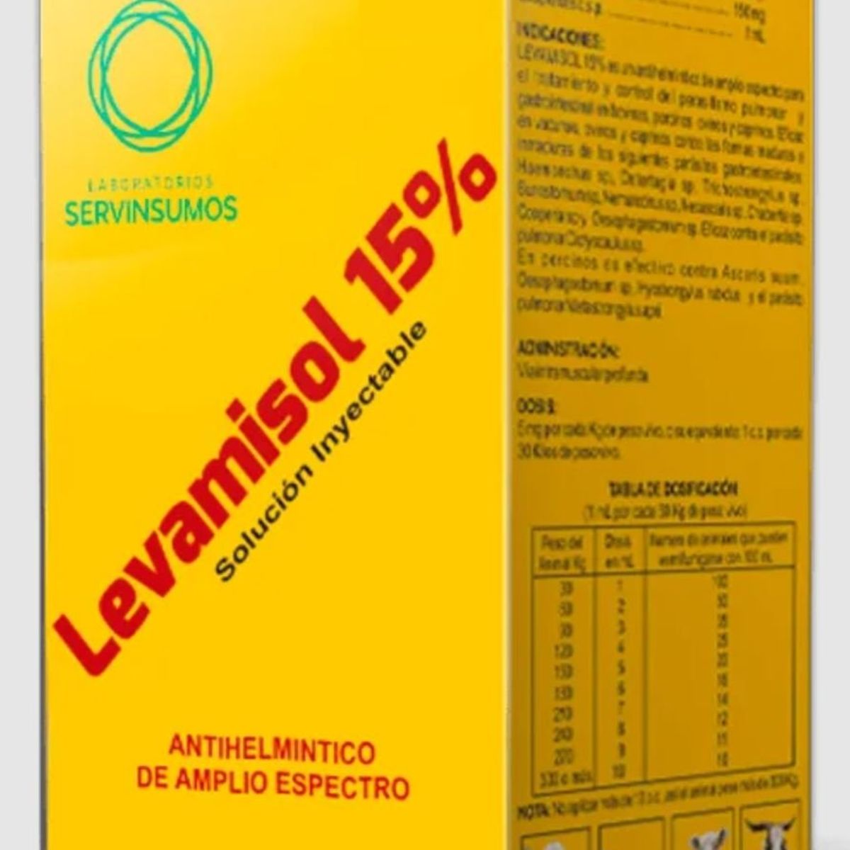 BOEHRINGER INGELHEIM - Antiparasitario Levamisol 15% Inyectable x50ml Servinsumos