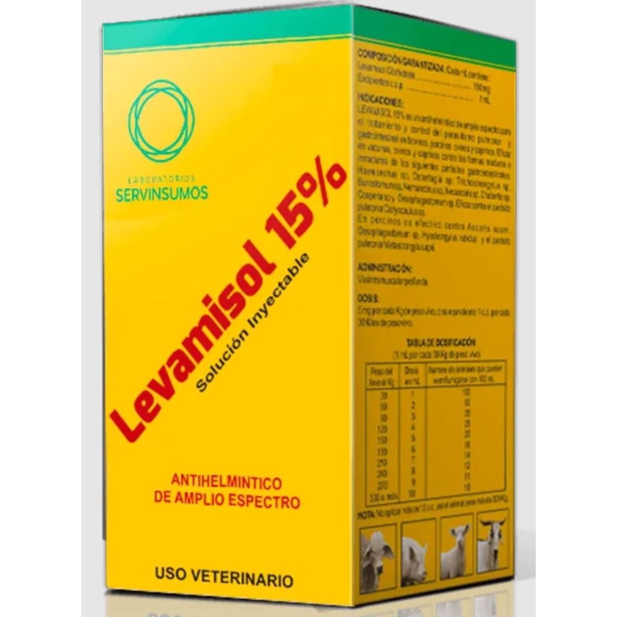 BOEHRINGER INGELHEIM - Antiparasitario Levamisol 15% Inyectable x50ml Servinsumos