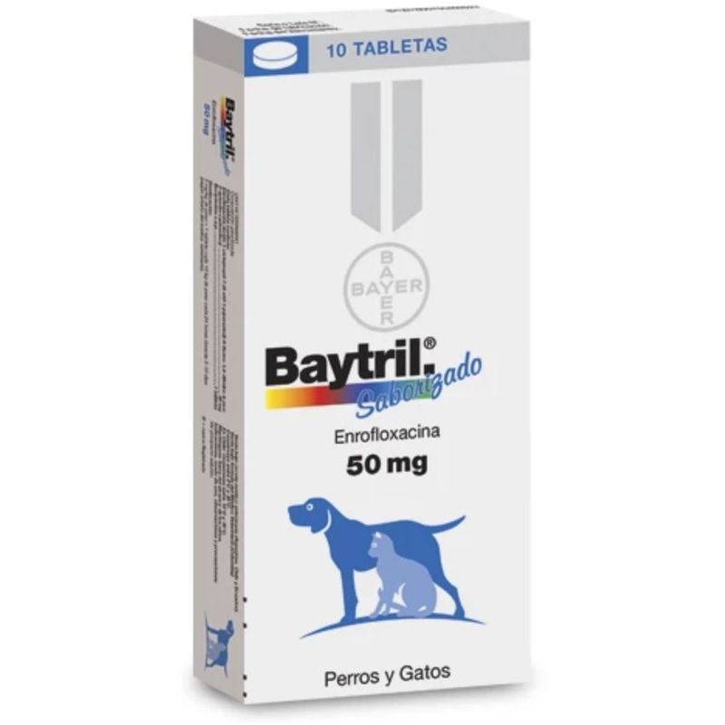 BOEHRINGER INGELHEIM - Baytril Antibiotico Perros Gatos 50Mg X 10Tabletas