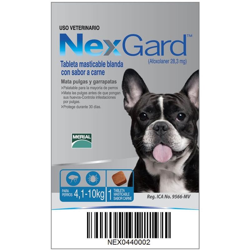 BOEHRINGER INGELHEIM - Nexgard Masticable Pulgas Garrapatas Perros 4.1 - 10Kg