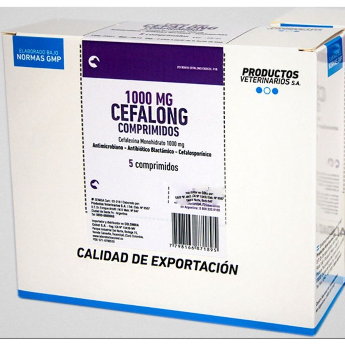 BOEHRINGER INGELHEIM - Cefalong Antibiotico Oral Perros Gatos 1000Mg X5 Tabletas