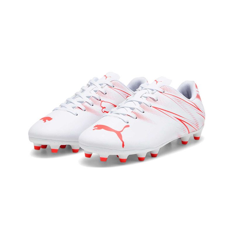 PUMA - Tenis Marca Puma Attacanto Fg/Ag Original Blanco Niño