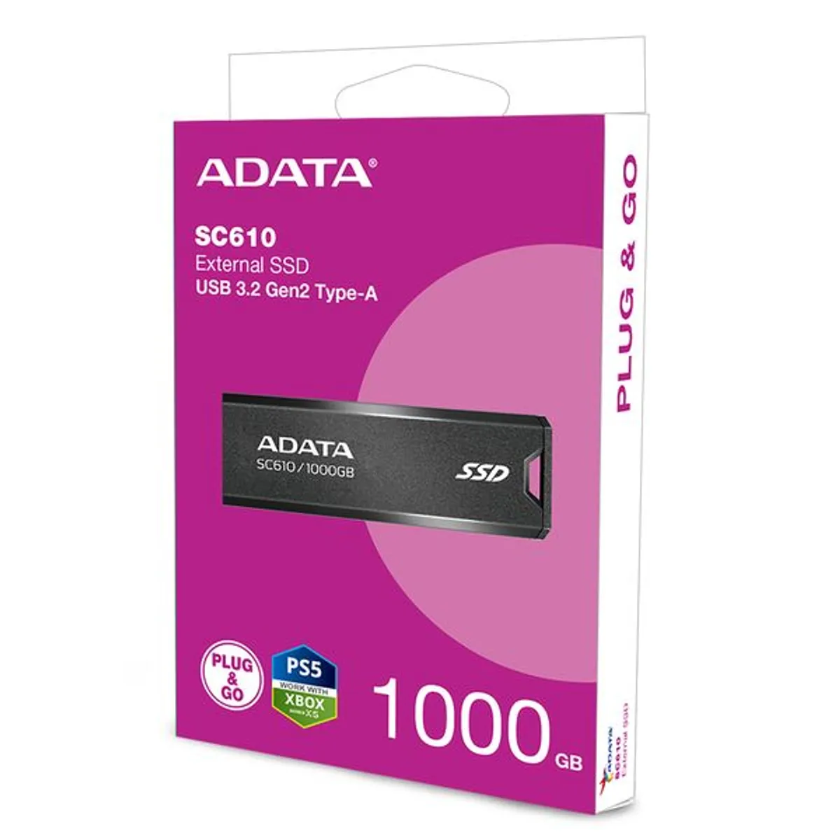 ADATA - Disco Solido Externo Adata Sc610 1tb Usb 3.2 Gen2 Tipo-a
