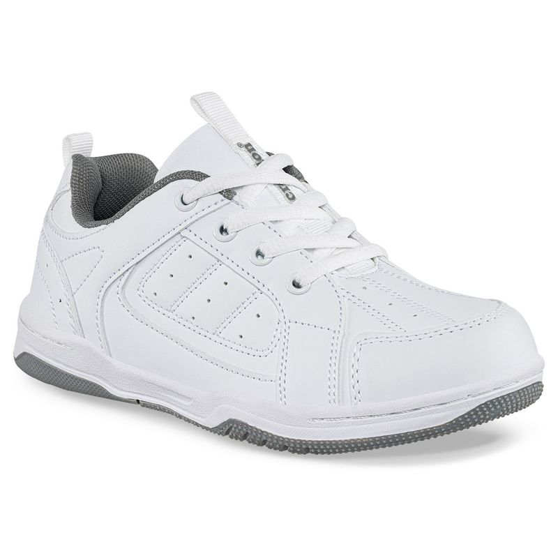 CROYDON - Tenis Colegio Leine C Blanco-Gris para Niño y Niña Croydon