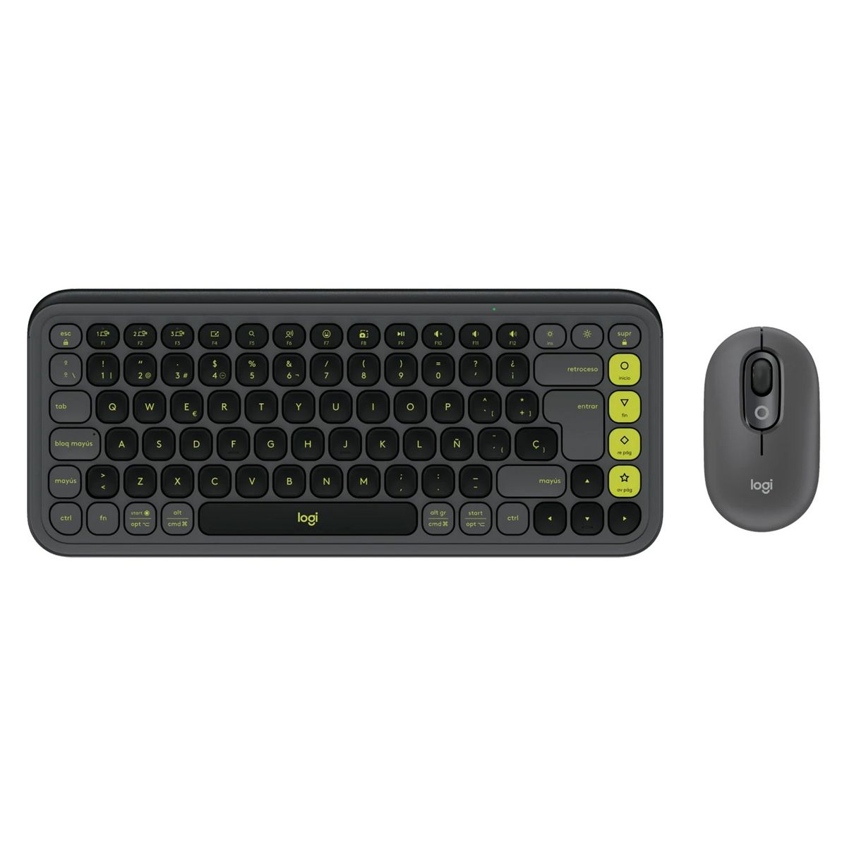 LOGITECH - Combo Teclado y Mouse Logitech Pop Icon Grafito