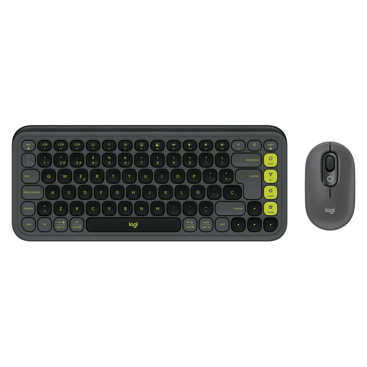 LOGITECH - Combo Teclado y Mouse Logitech Pop Icon Grafito