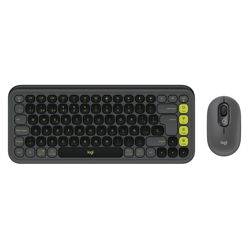 LOGITECH - Combo Teclado y Mouse Logitech Pop Icon Grafito