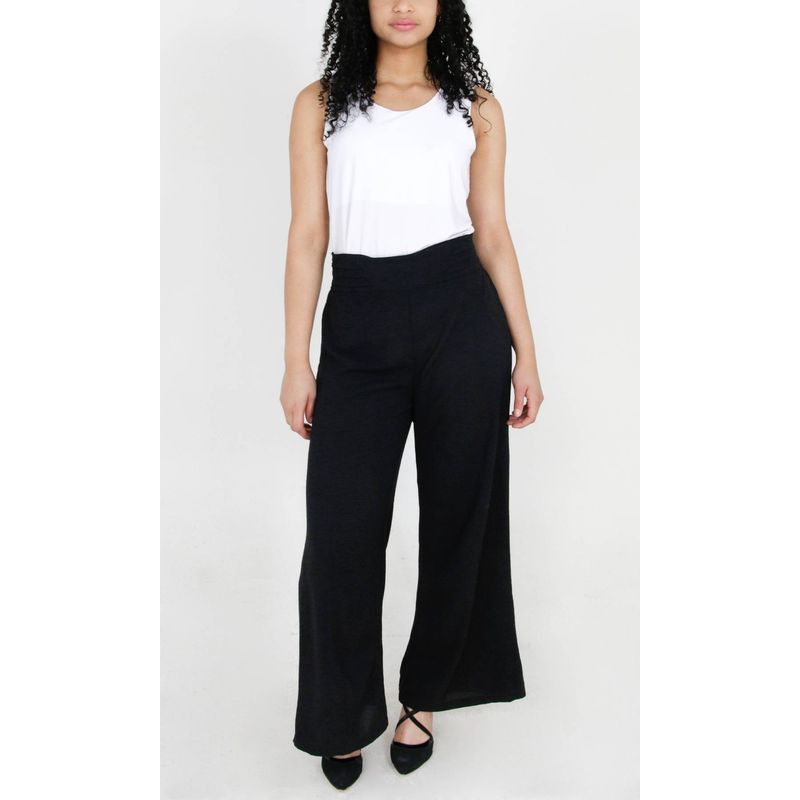 L Y H - Pantalon Para Mujer Negro Marca L&H