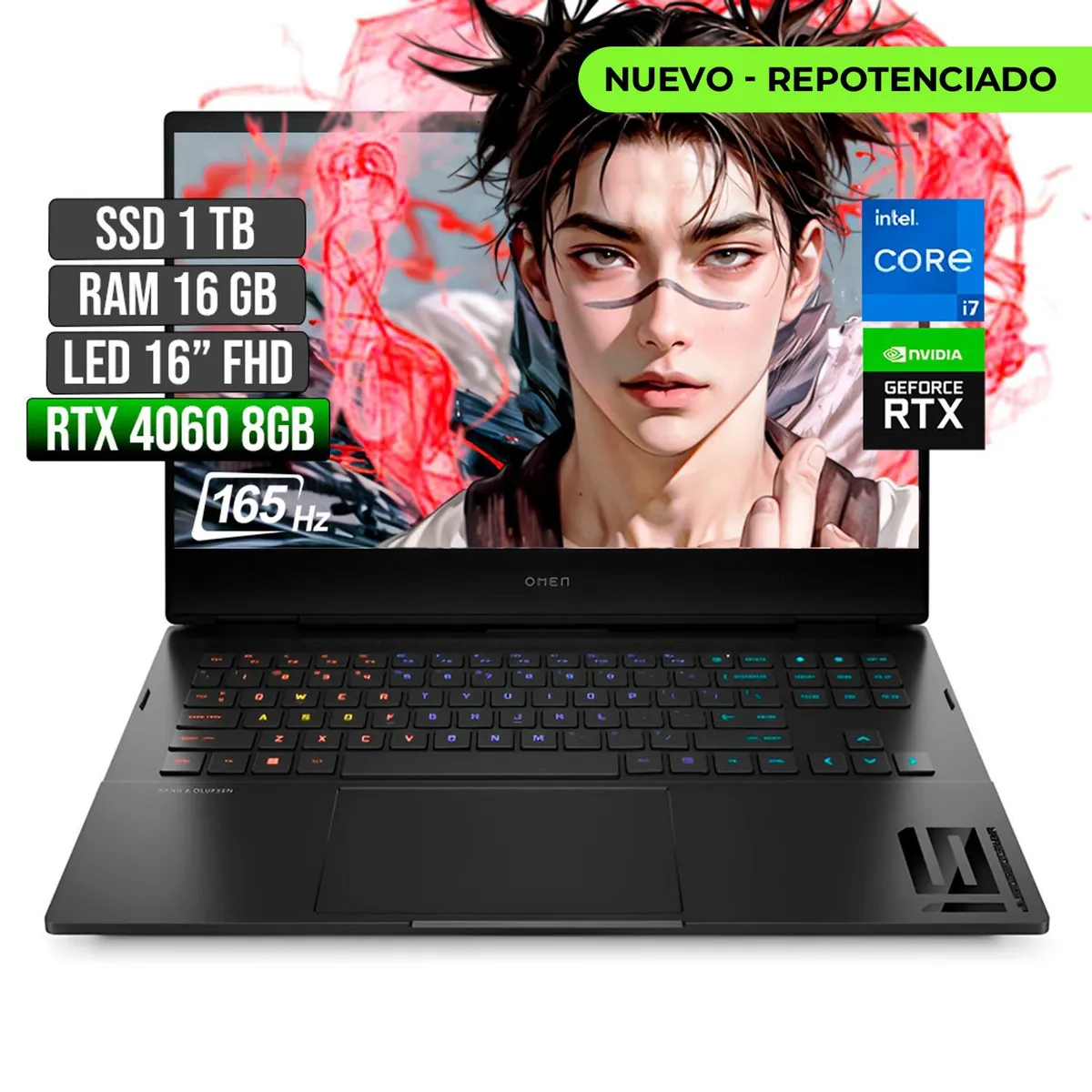 HP - Portátil Gamer HP Omen Intel I7 RTX 4060 16GB 1TB 16" FHD