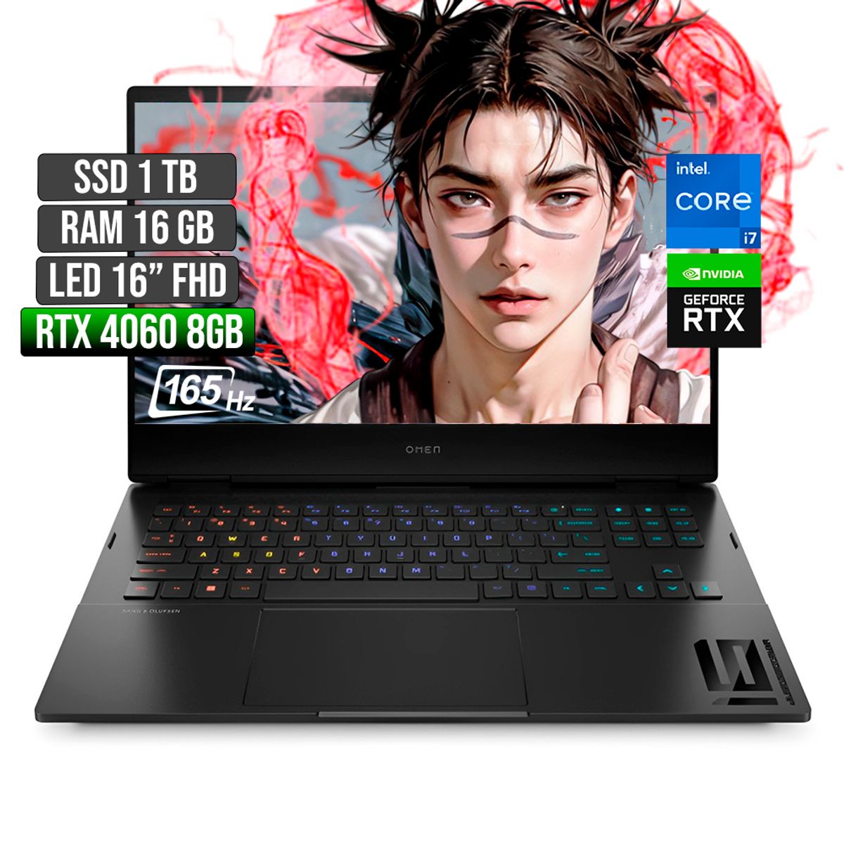 HP - Portátil Gamer HP Omen Intel I7 RTX 4060 16GB 1TB 16" FHD