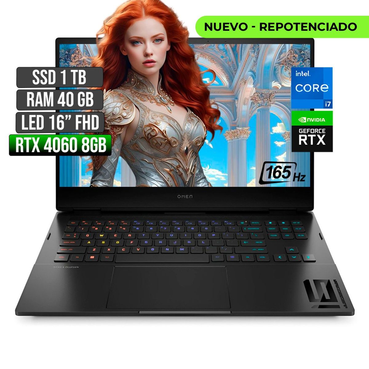 HP - HP OMEN INTEL CORE I7-13620H RTX 4060 8GB SSD 1TB RAM 40GB LED 16" FHD 165Hz