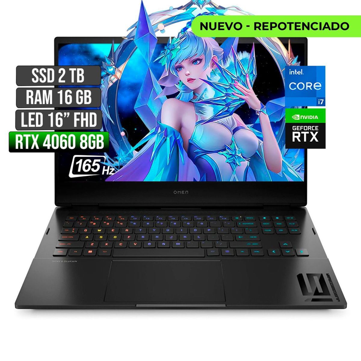 HP - Laptop Gamer HP Omen Intel Core i7 RTX 4060 16GB RAM 2TB SSD 16" FHD