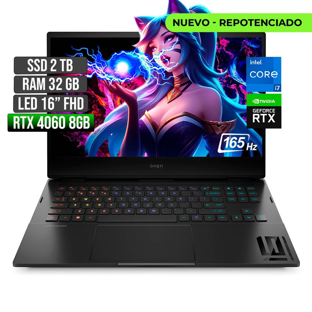 HP - HP OMEN INTEL CORE I7-13620H RTX 4060 8GB SSD 2TB RAM 32GB LED 16" FHD 165Hz
