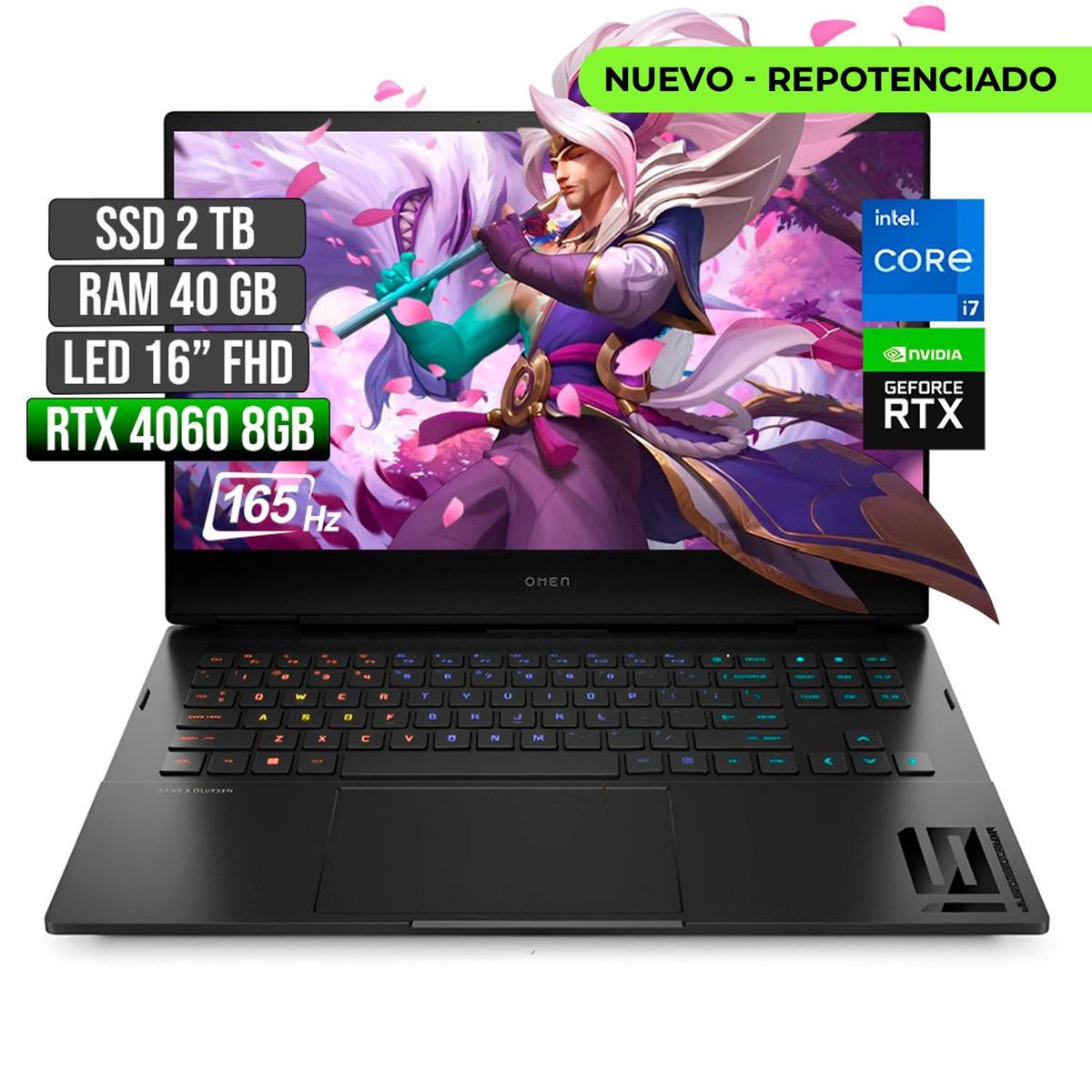 HP - HP OMEN INTEL CORE I7-13620H RTX 4060 8GB SSD 2TB RAM 40GB LED 16" FHD 165Hz