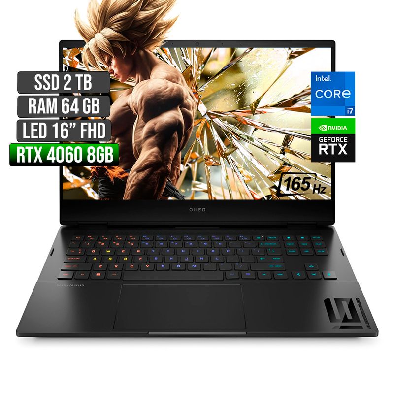 HP - HP OMEN INTEL CORE I7-13620H RTX 4060 8GB SSD 2TB RAM 64GB LED 16" FHD 165Hz