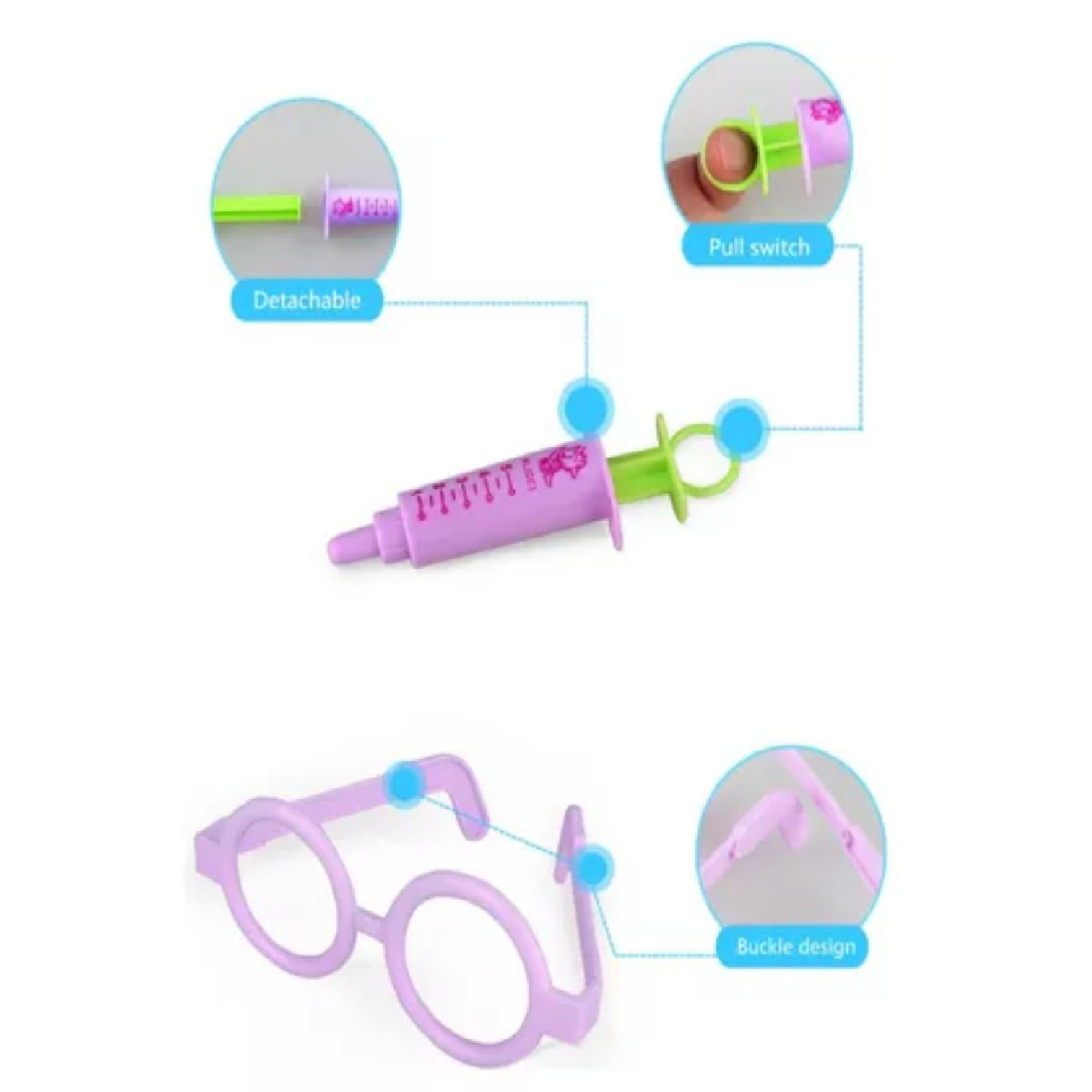 GENERICO - KIT MALETIN MEDICO CON MUÑECA INCLUIDA COLOR AZUL 528E 2