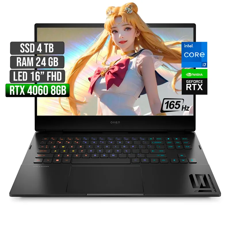 HP - HP OMEN INTEL CORE I7-13620H RTX 4060 8GB SSD 4TB RAM 24GB LED 16" FHD 165Hz