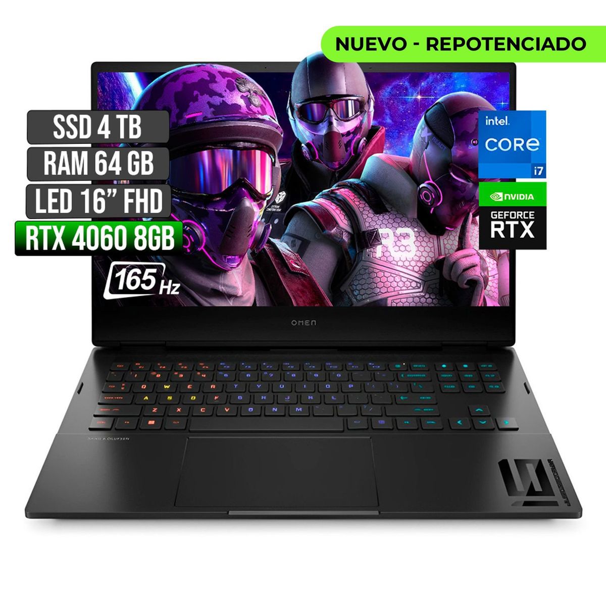 HP - HP OMEN INTEL CORE I7-13620H RTX 4060 8GB SSD 4TB RAM 64GB LED 16" FHD 165Hz