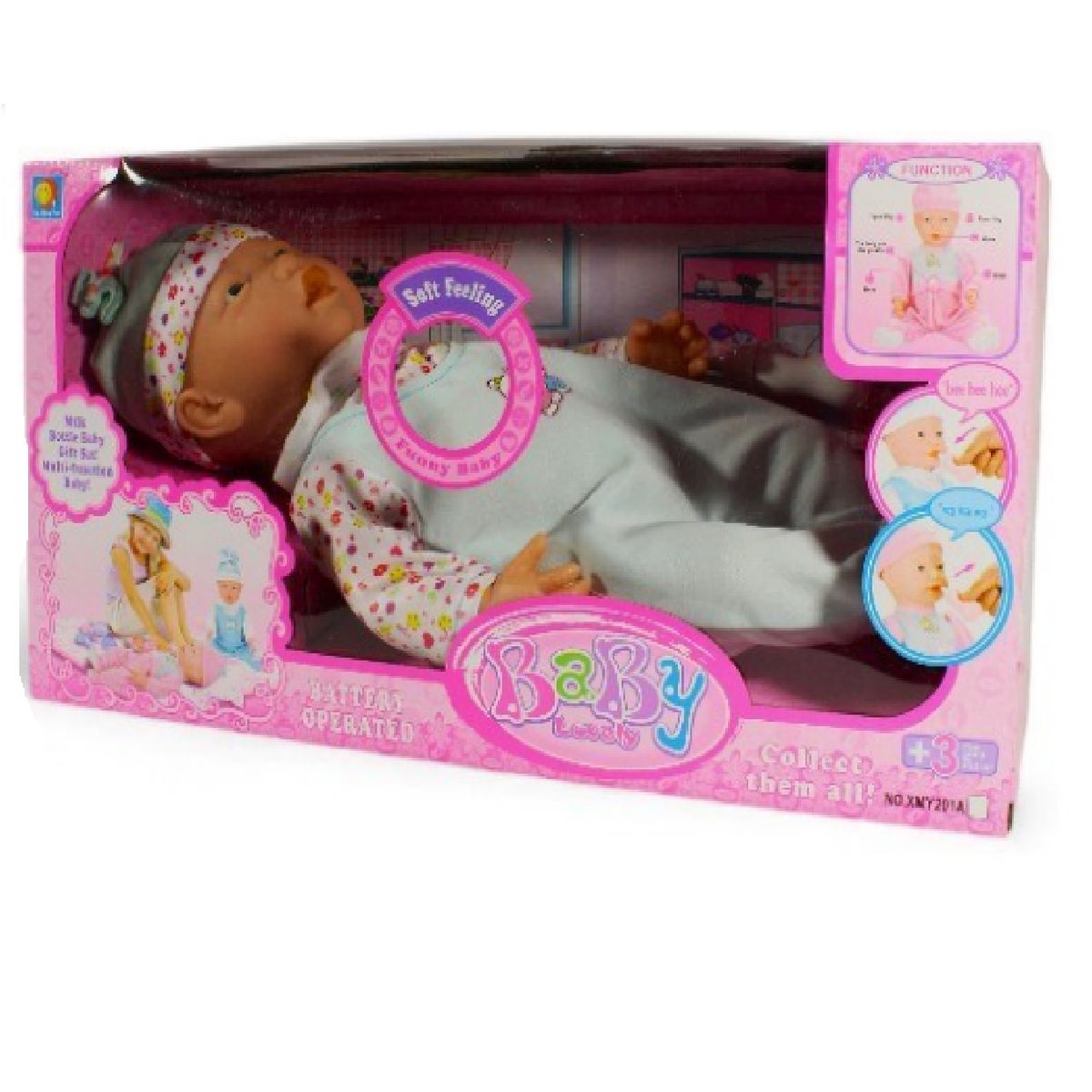 GENERICO - BEBE MUÑECA REALISTA CON GESTOS Y INTERACTIVA XMY201A