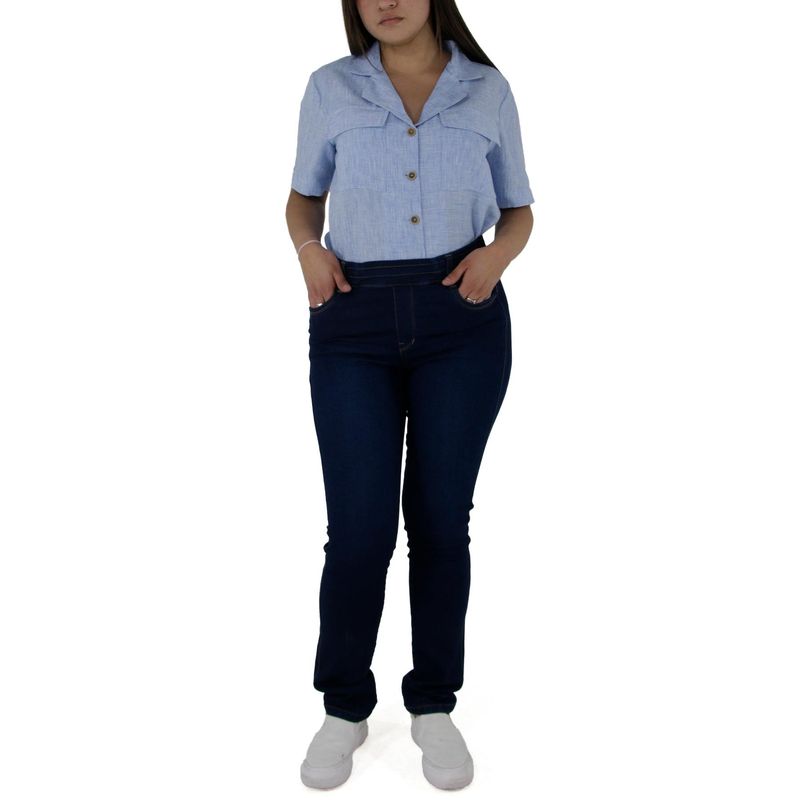 L Y H - Jean Para Mujer Azul Marca L&H