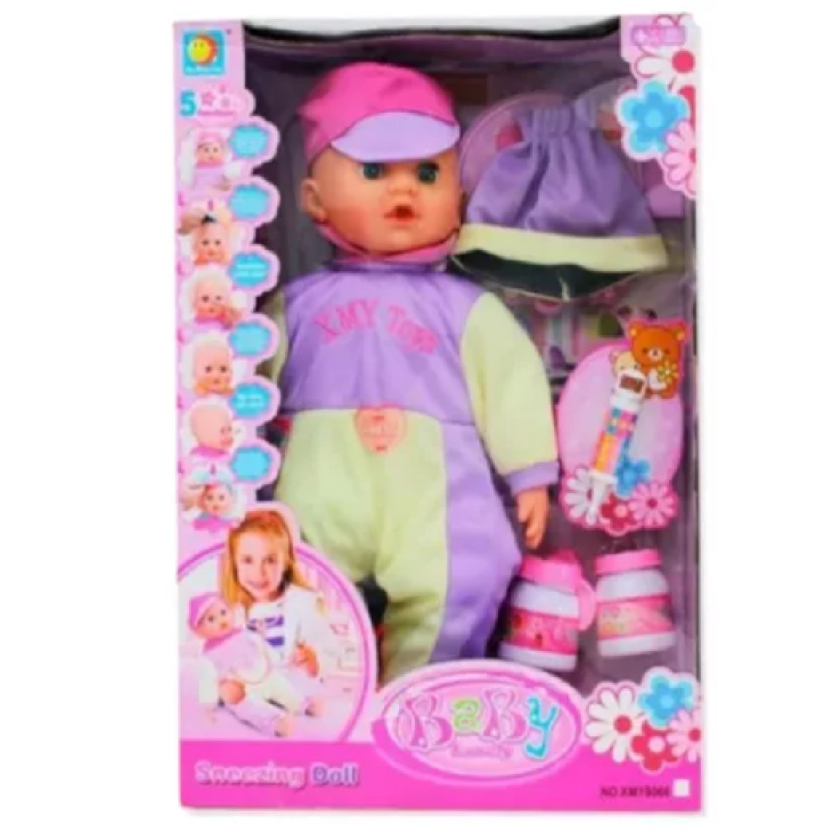 GENERICO - MUÑECA DE BEBE CON FIEBRE Y ACCESORIOS XMY8066