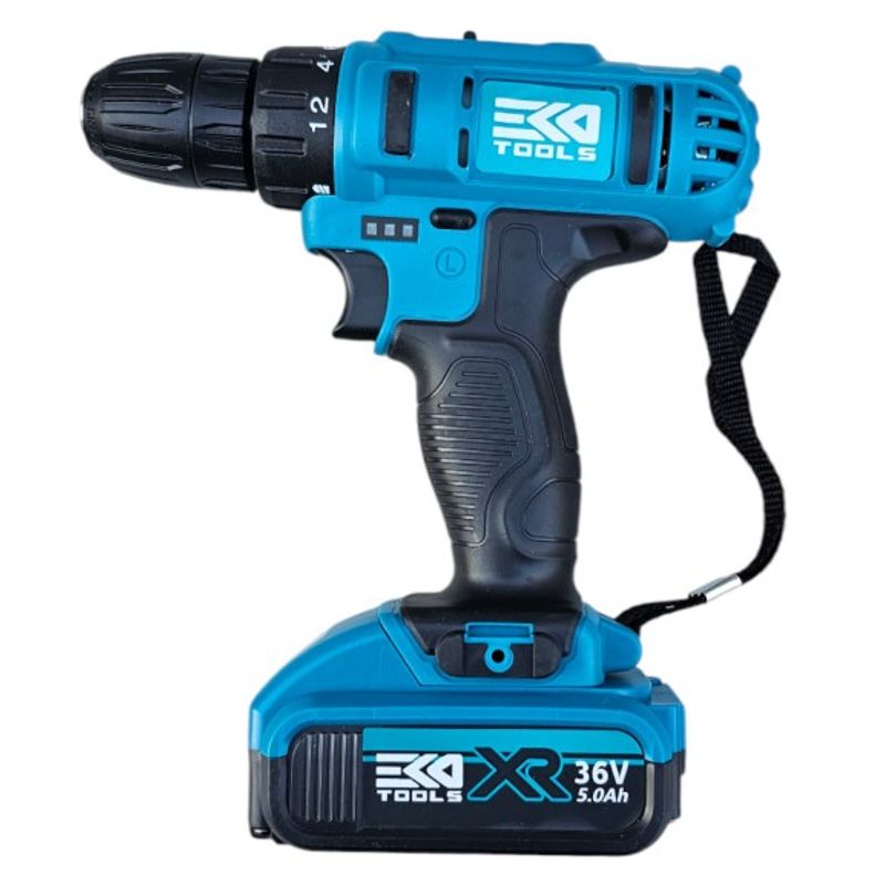 GENERICO - Taladro Inalámbrico 2 Baterías 36v Mas Caja Accesorios