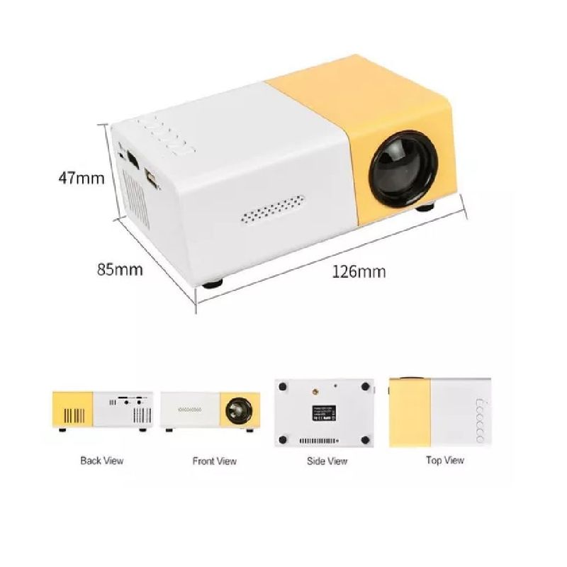 GENERICO - Mini Proyector Vieo Beam Led Multimedia Hdmi Usb Sd Av