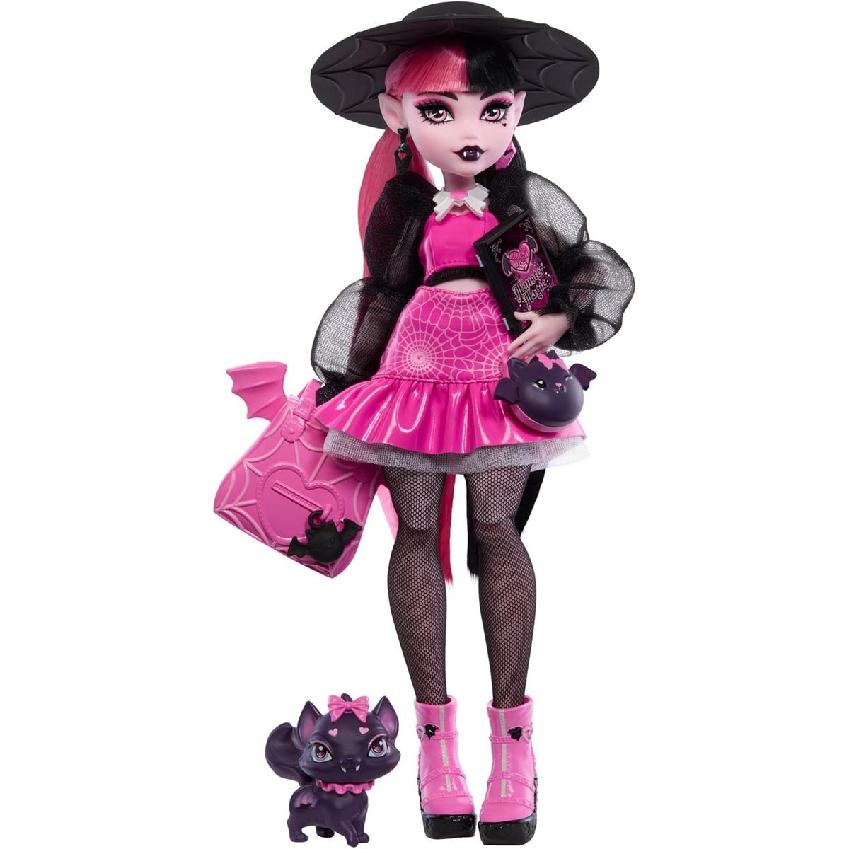 MONSTER HIGH - Muñeca Monster High Draculaura Con Bat-cat Mascota