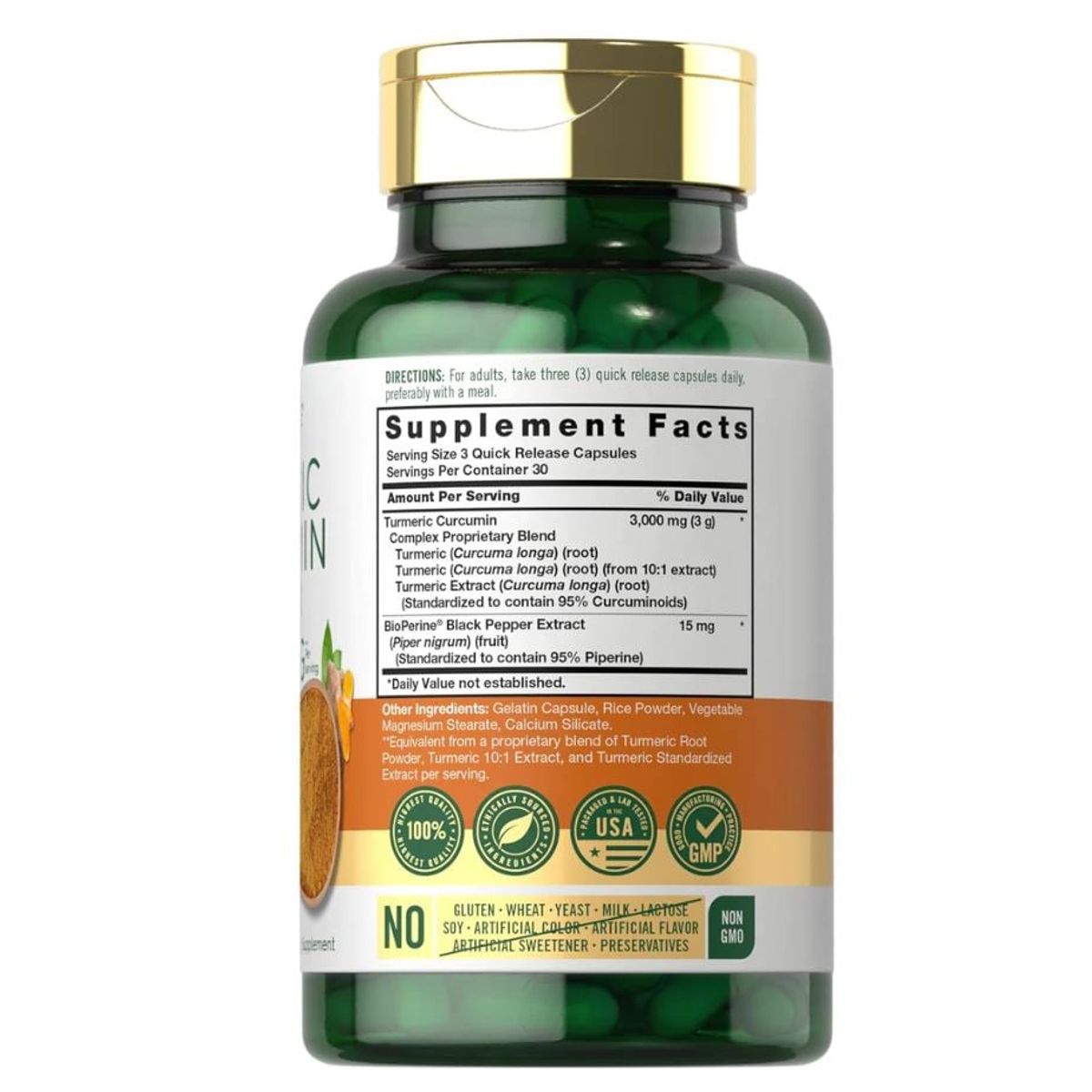 GENERICO - Turmeric curcumin 90 caps