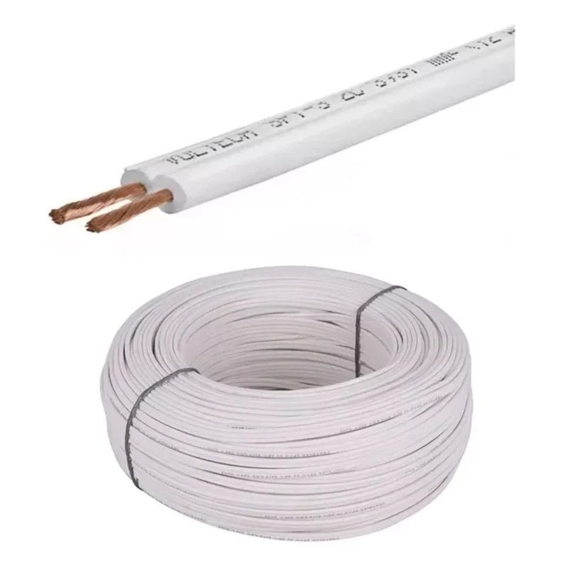 ZER - CABLE DUPLEX 2 X 12 BLANCO 100 METROS ALEACION
