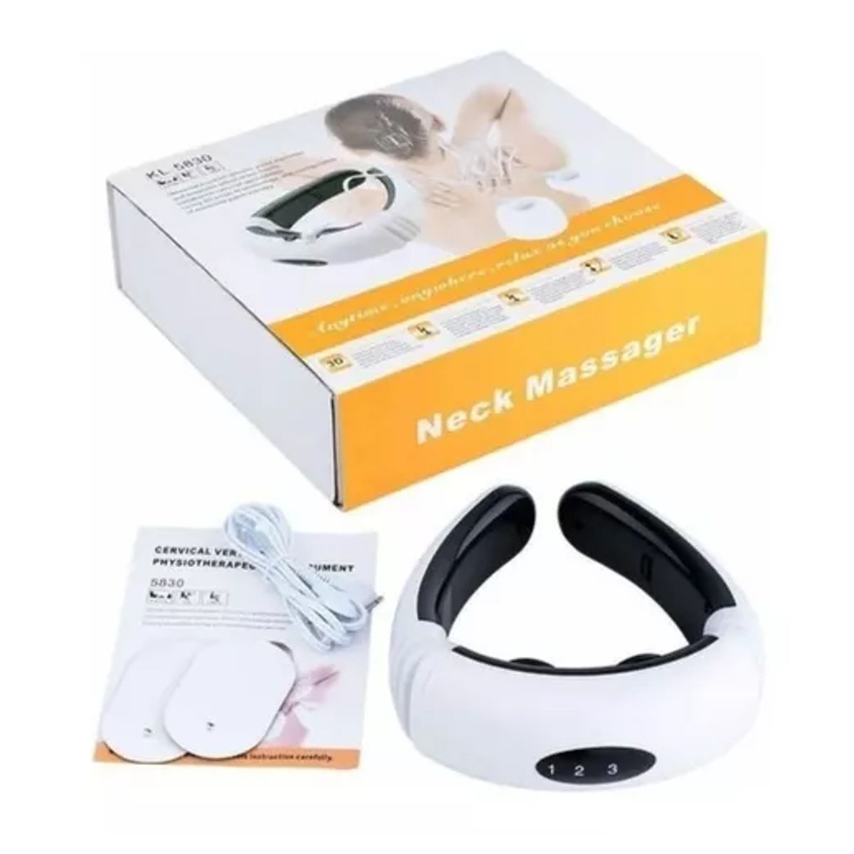 GENERICO - Masajeador Inalámbrico De Cuello Espalda Cervical Electrodos